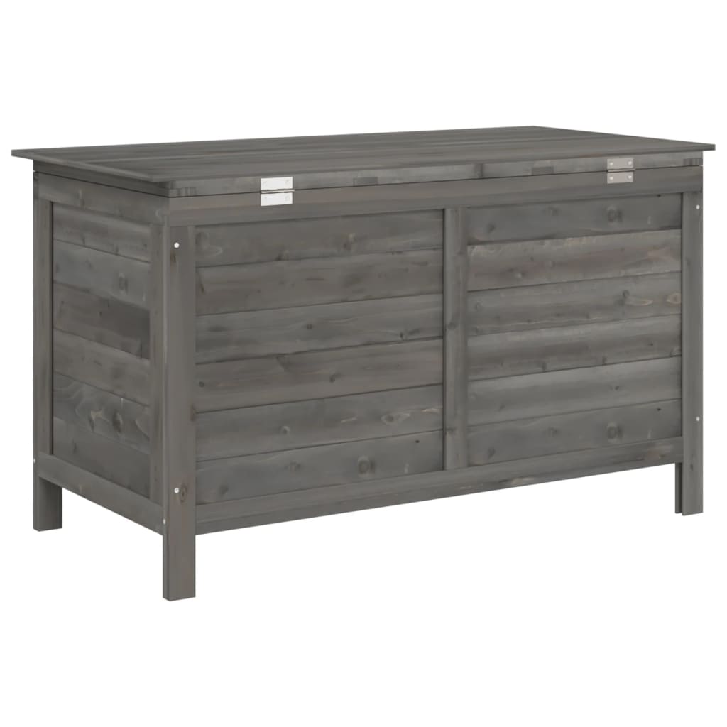 Anthracite Solid Fir Wood Garden Storage Box 99x49.5x58.5 cm