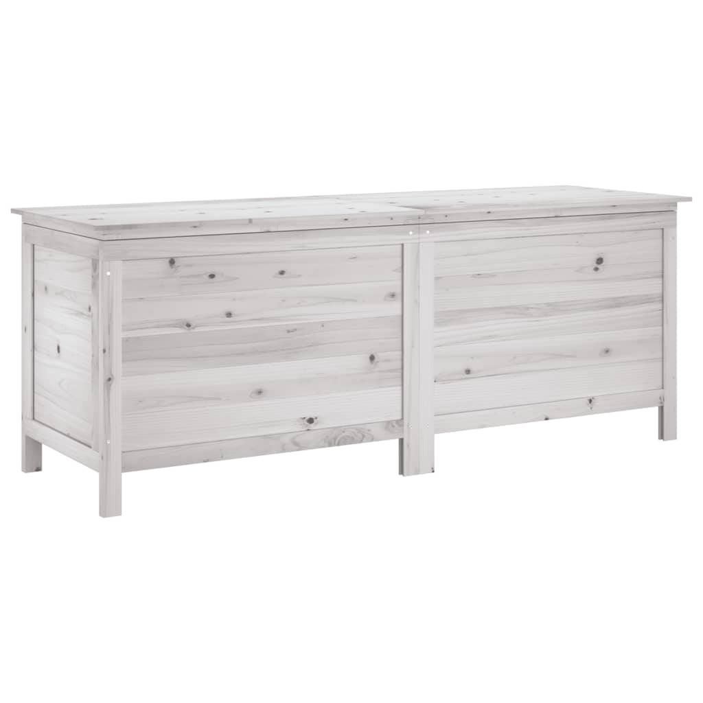 White Fir Wood Garden Storage Box 150x50x56.5 cm - Solid & Stylish