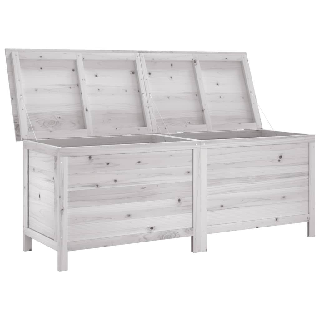 White Fir Wood Garden Storage Box 150x50x56.5 cm - Solid & Stylish