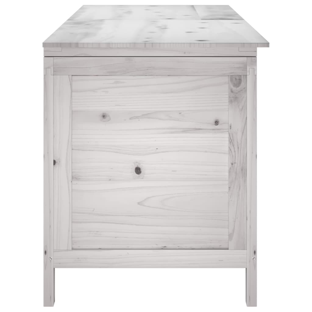 White Fir Wood Garden Storage Box 150x50x56.5 cm - Solid & Stylish