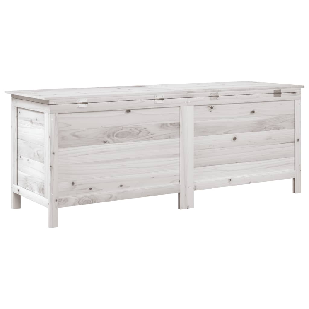 White Fir Wood Garden Storage Box 150x50x56.5 cm - Solid & Stylish