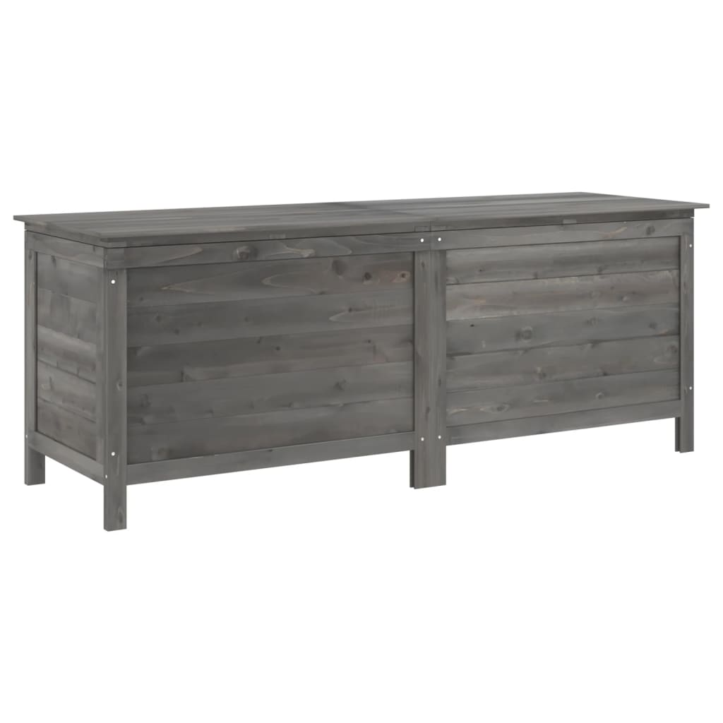 Anthracite Solid Fir Wood Garden Storage Box 150x50x56.5 cm