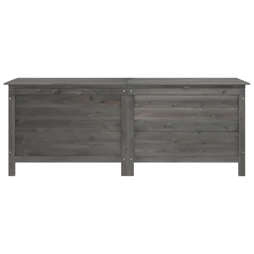 Anthracite Solid Fir Wood Garden Storage Box 150x50x56.5 cm