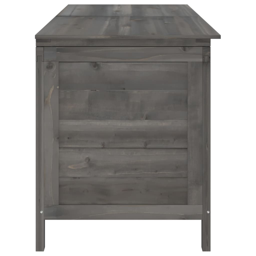 Anthracite Solid Fir Wood Garden Storage Box 150x50x56.5 cm