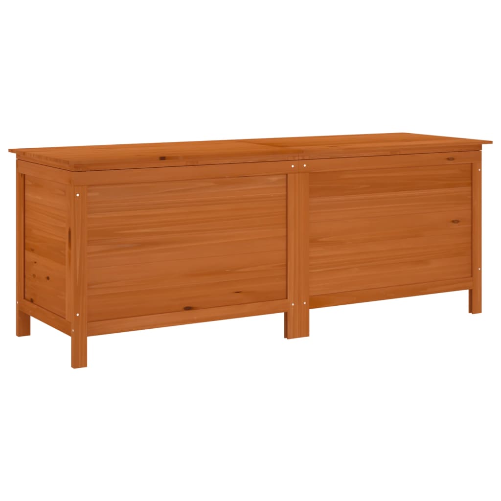 Brown Solid Wood Fir Garden Storage Box 150x50x56.5 cm