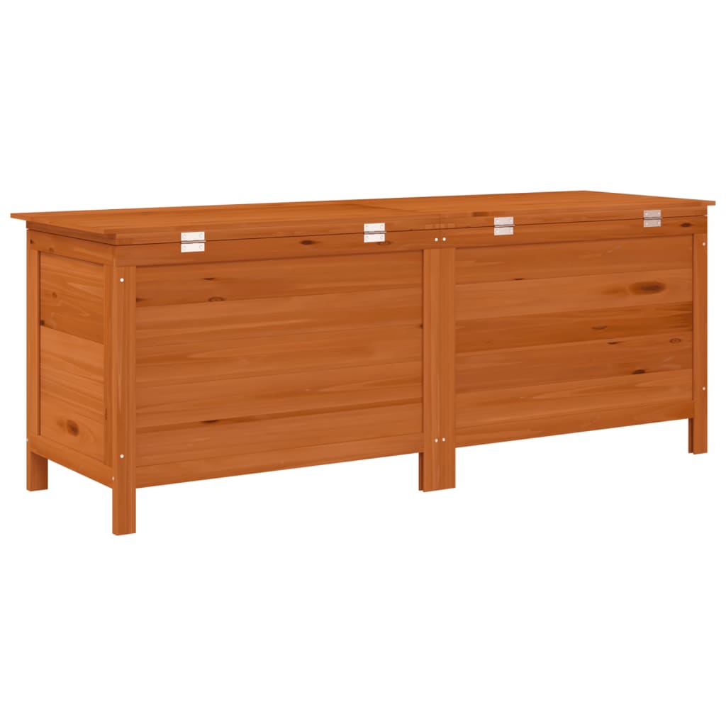 Brown Solid Wood Fir Garden Storage Box 150x50x56.5 cm