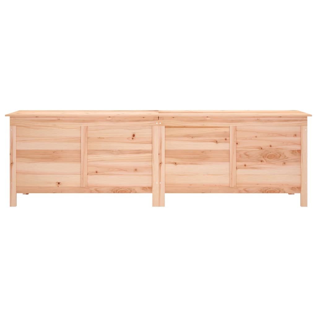 Solid Wood Fir Garden Storage Box - 198.5x50x56.5 cm Durable Design