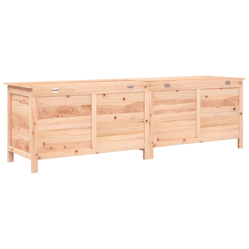 Solid Wood Fir Garden Storage Box - 198.5x50x56.5 cm Durable Design