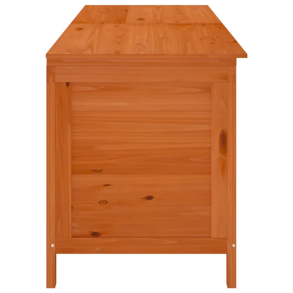 Solid Wood Fir Garden Storage Box - Brown, 198.5x50x56.5 cm