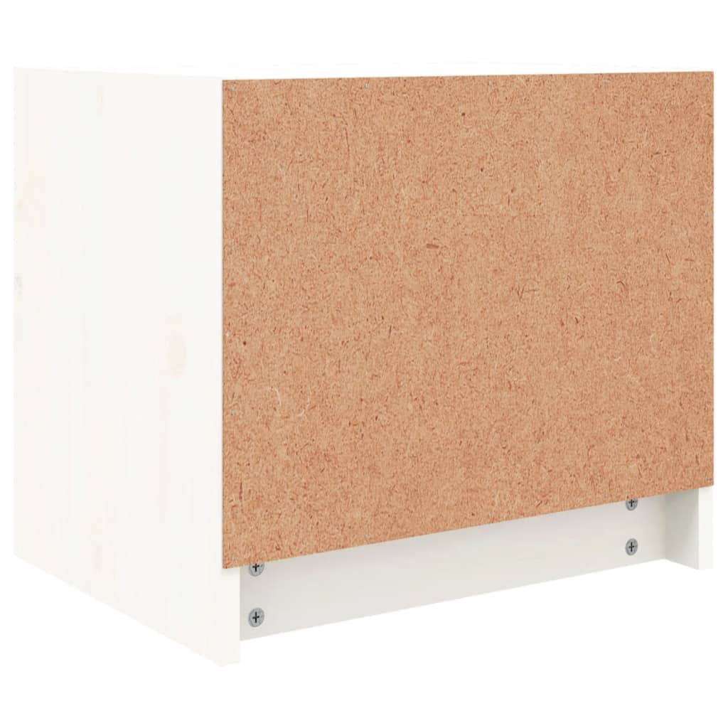 White Solid Pine Bedside Cabinet 40x31x35.5 cm