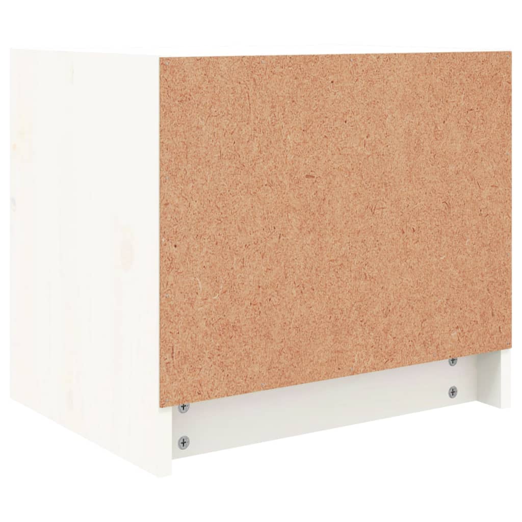 White Solid Pine Bedside Cabinets - Set of 2, 40x31x35.5 cm