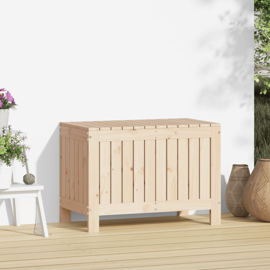 Solid Pine Garden Storage Box 76x42.5x54 cm - Durable Wood Solution