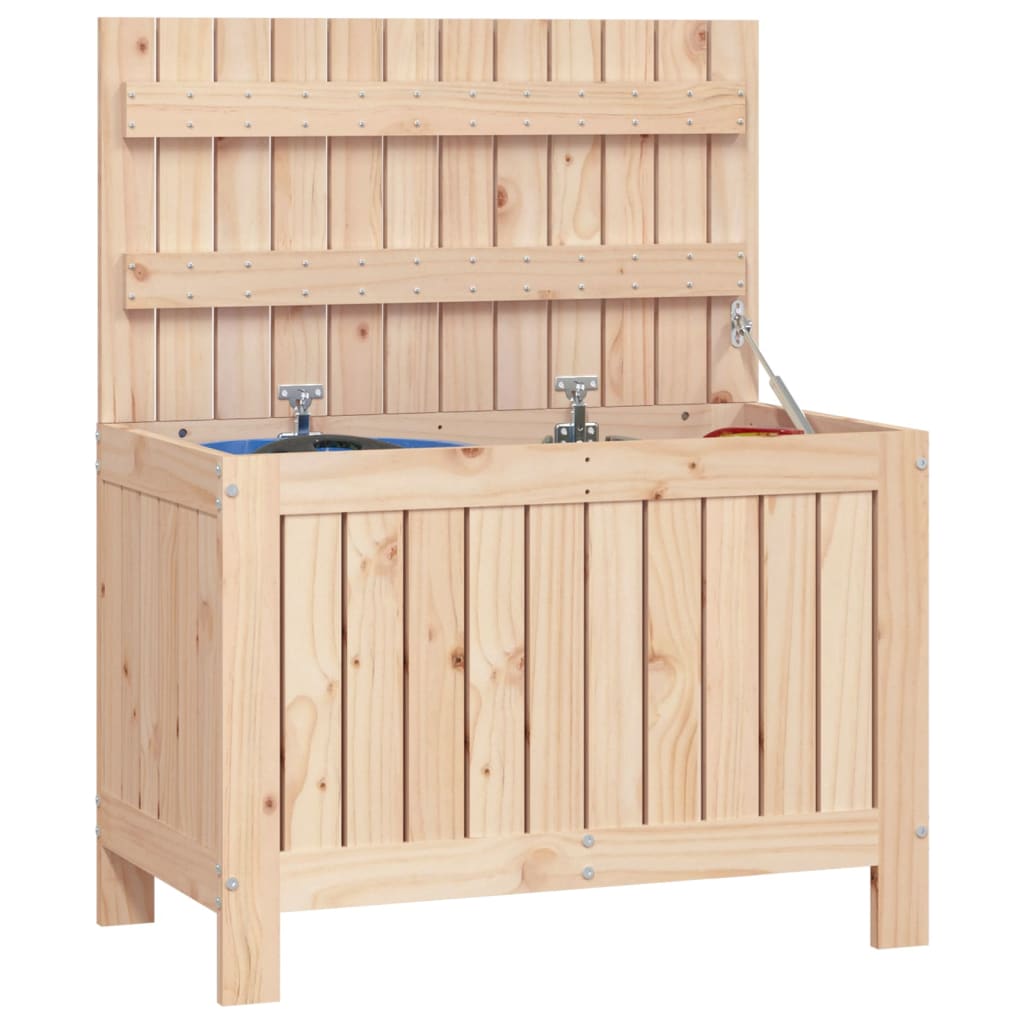Solid Pine Garden Storage Box 76x42.5x54 cm - Durable Wood Solution