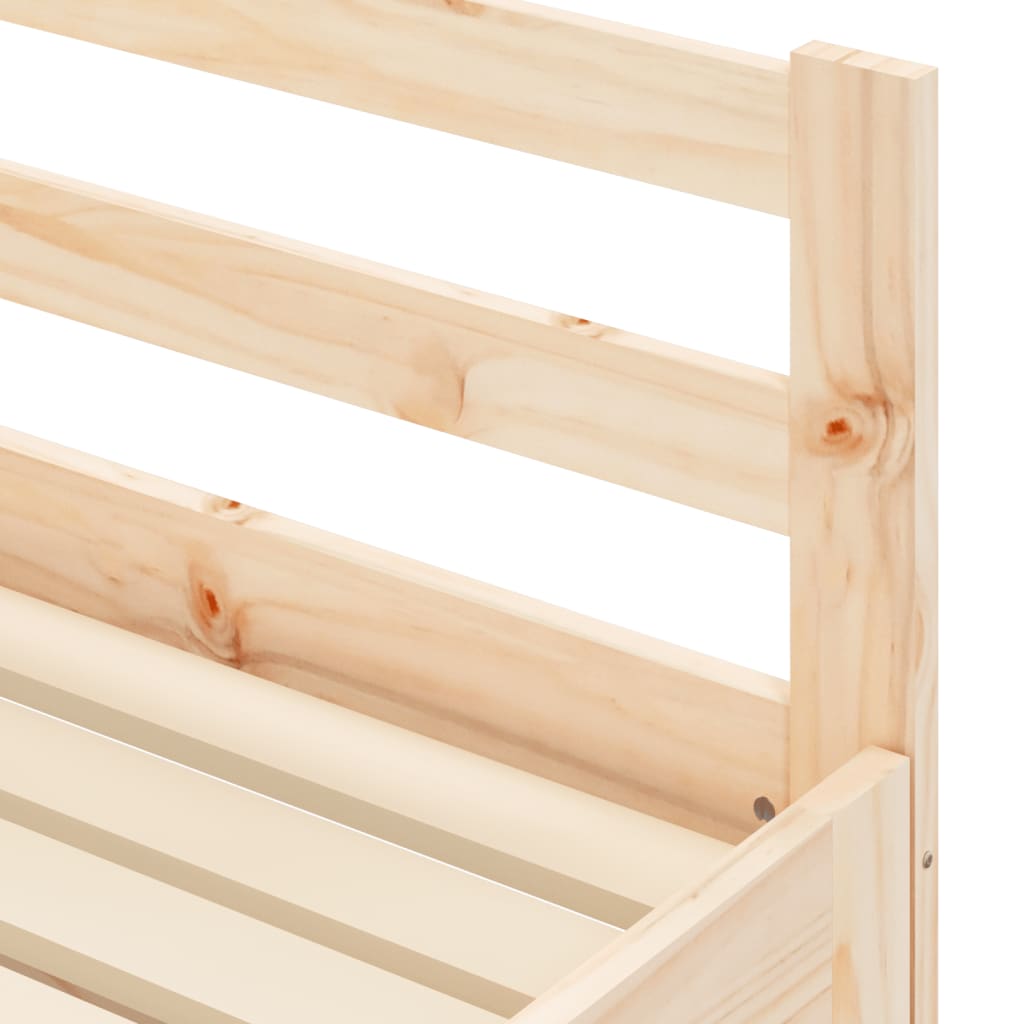 Solid Wood Daybed with Trundle 80x200 cm - Mattress Not Included