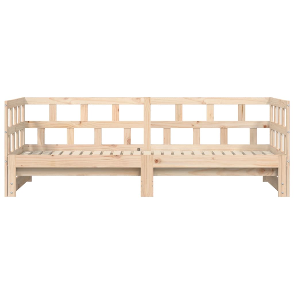 Solid Wood Daybed with Trundle 80x200 cm - No Mattress Included