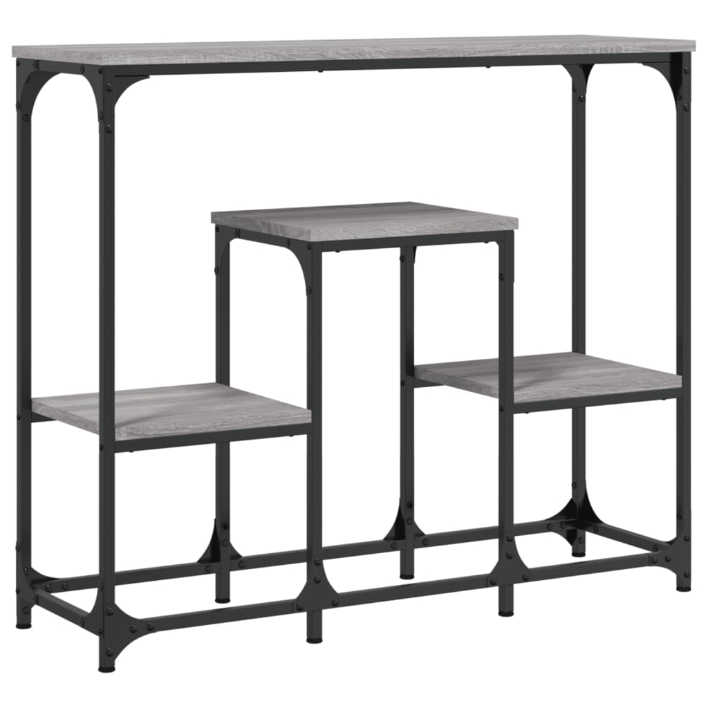 Sonoma Grey Console Table - 89.5x28x76 cm, Engineered Wood