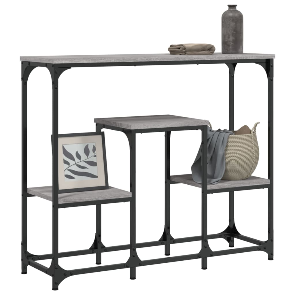 Sonoma Grey Console Table - 89.5x28x76 cm, Engineered Wood