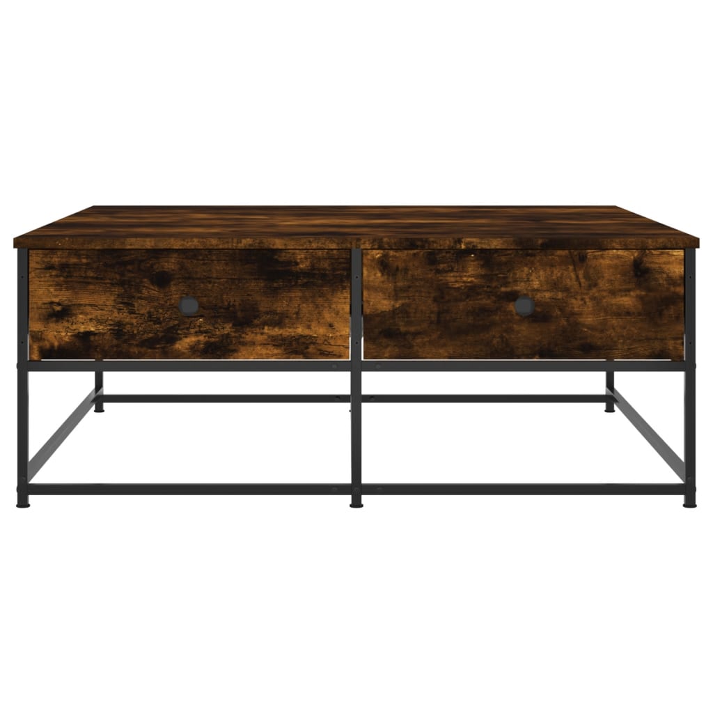 Coffee Table Smoked Oak 100x99x40 cm Engineered Wood
