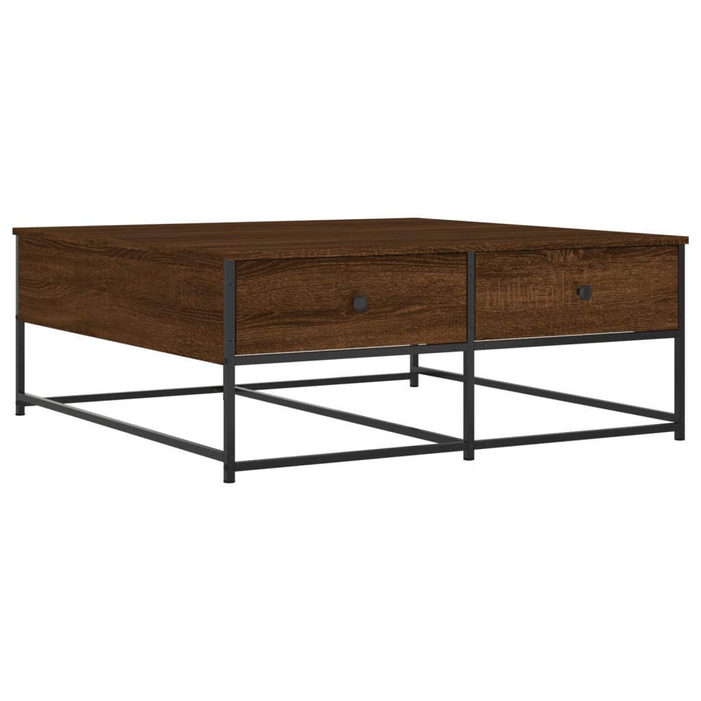 Coffee Table Brown Oak 100x99x40 cm Engineered Wood