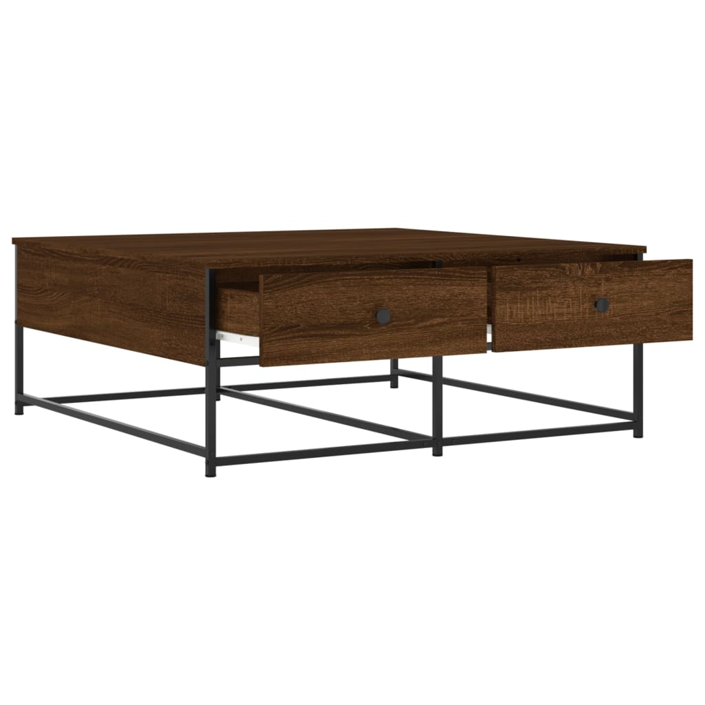 Coffee Table Brown Oak 100x99x40 cm Engineered Wood