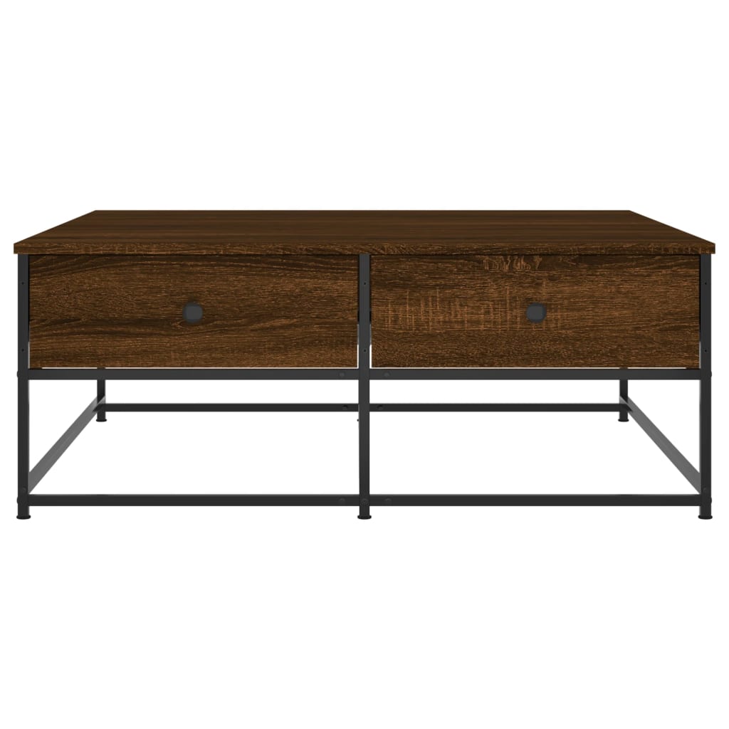 Coffee Table Brown Oak 100x99x40 cm Engineered Wood