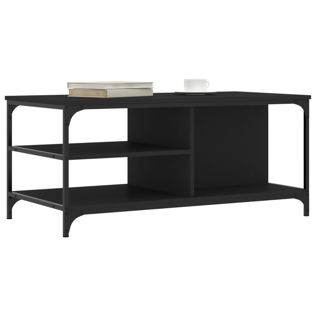 Coffee Table Black 100x50x45 cm Engineered Wood