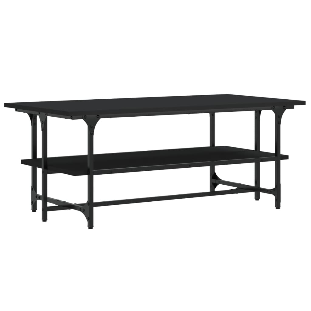 Coffee Table Black 100x50x40 cm Engineered Wood