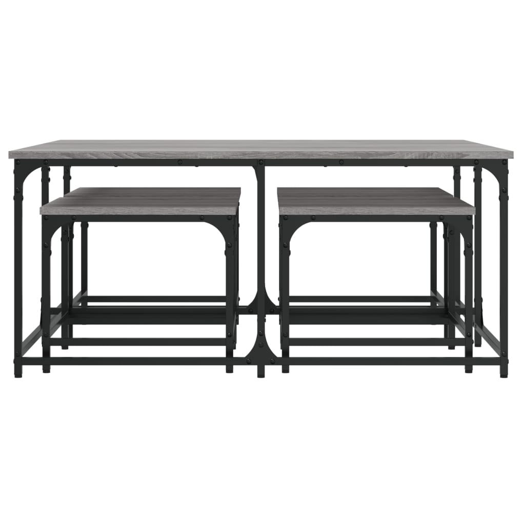 Nesting Coffee Tables 5 pcs Grey Sonoma Engineered Wood