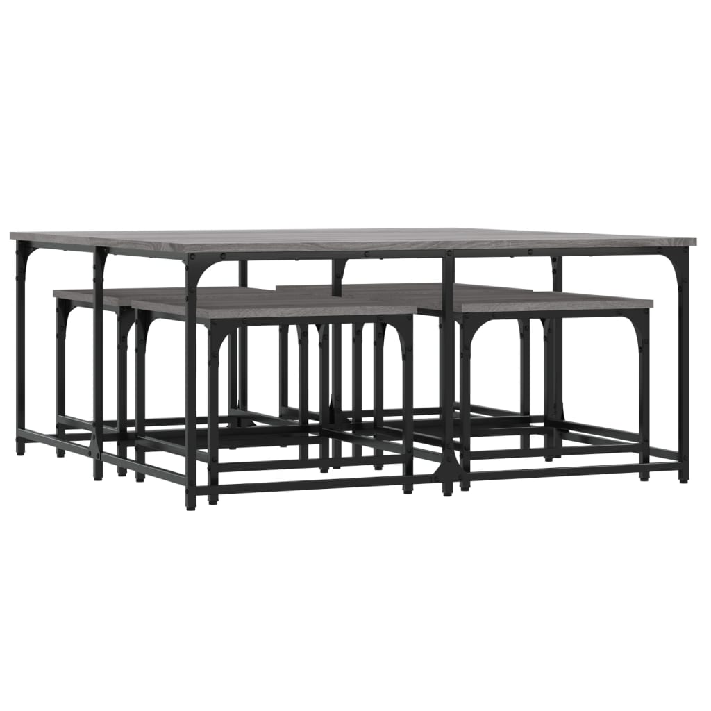 Nesting Coffee Tables 5 pcs Grey Sonoma Engineered Wood