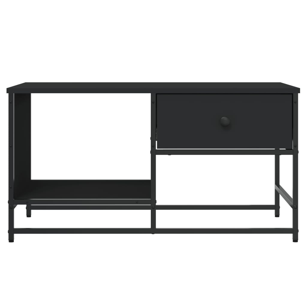 Coffee Table Black 85.5x51x45 cm Engineered Wood