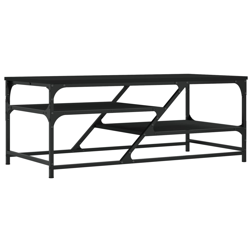 Coffee Table Black 100x49x40 cm Engineered Wood