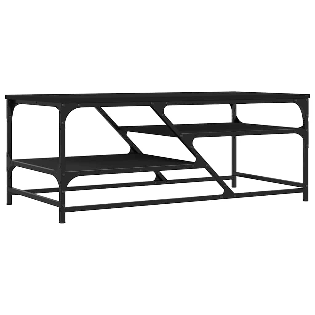 Coffee Table Black 100x49x40 cm Engineered Wood