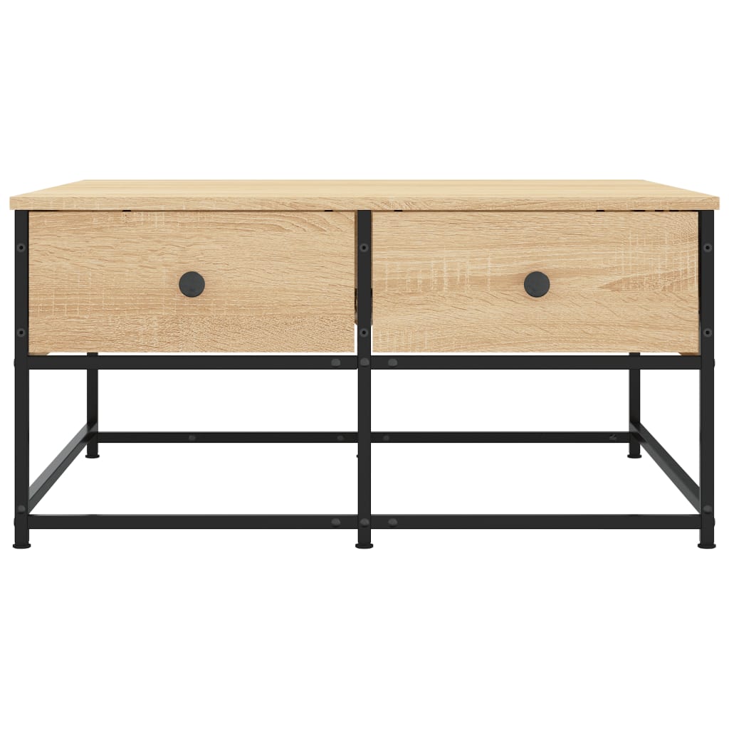 Coffee Table Sonoma Oak 80x80x40 cm Engineered Wood