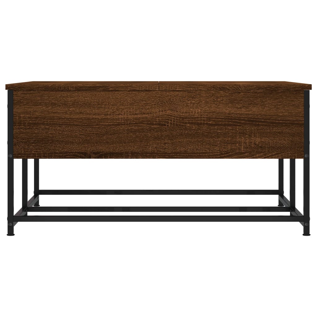 Coffee Table Brown Oak 80x80x40 cm Engineered Wood