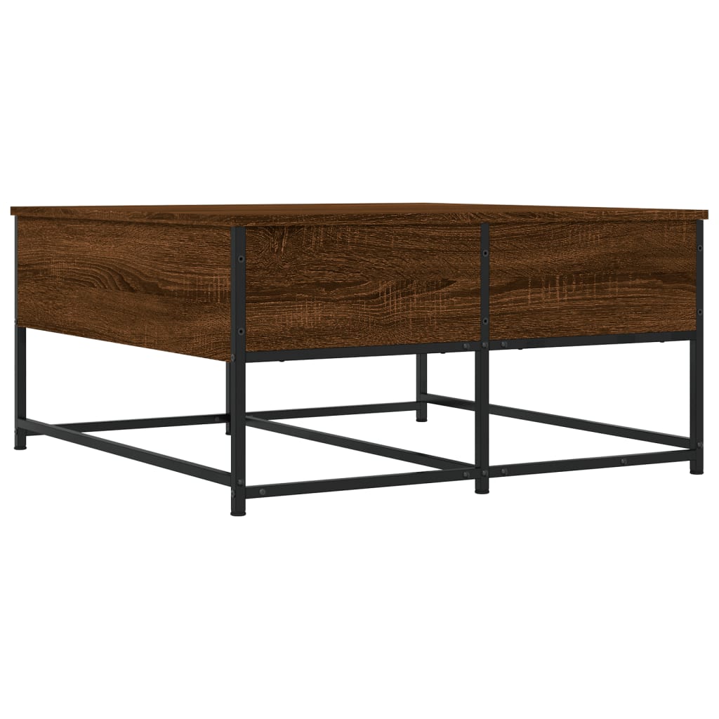 Coffee Table Brown Oak 80x80x40 cm Engineered Wood
