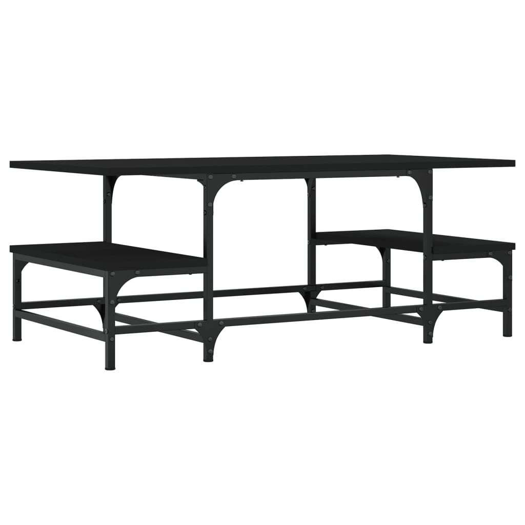 Coffee Table Black 100x50.5x40 cm Engineered Wood