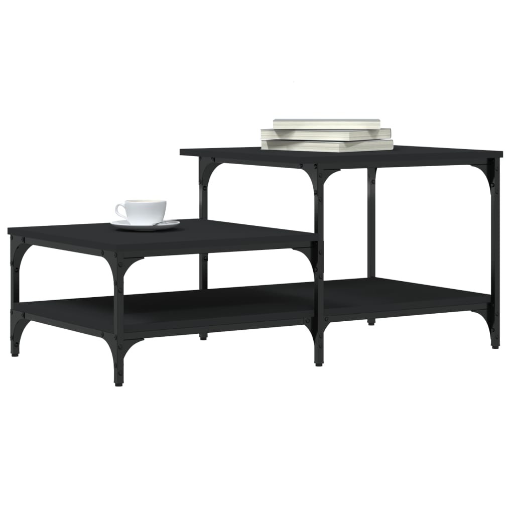 Coffee Table Black 100x50.5x45 cm Engineered Wood