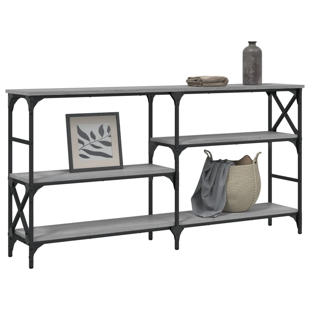 Sonoma Grey Console Table - Engineered Wood, 150x29x76.5 cm