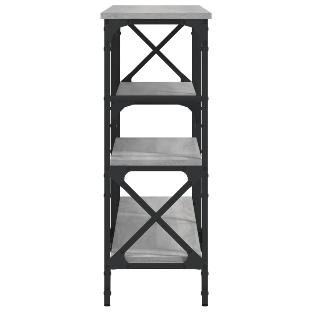 Sonoma Grey Console Table - Engineered Wood, 150x29x76.5 cm