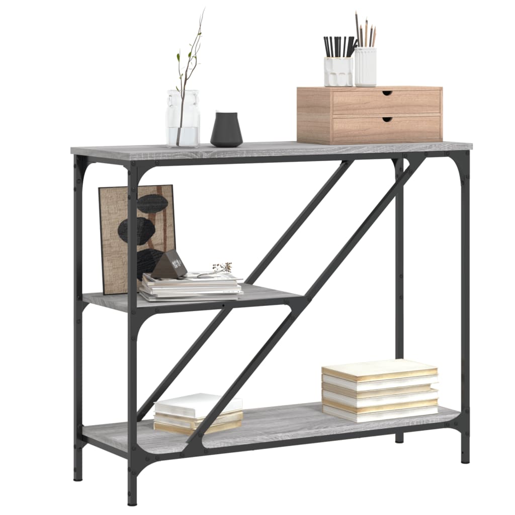 Sonoma Grey Console Table - 88.5x30x75 cm Engineered Wood