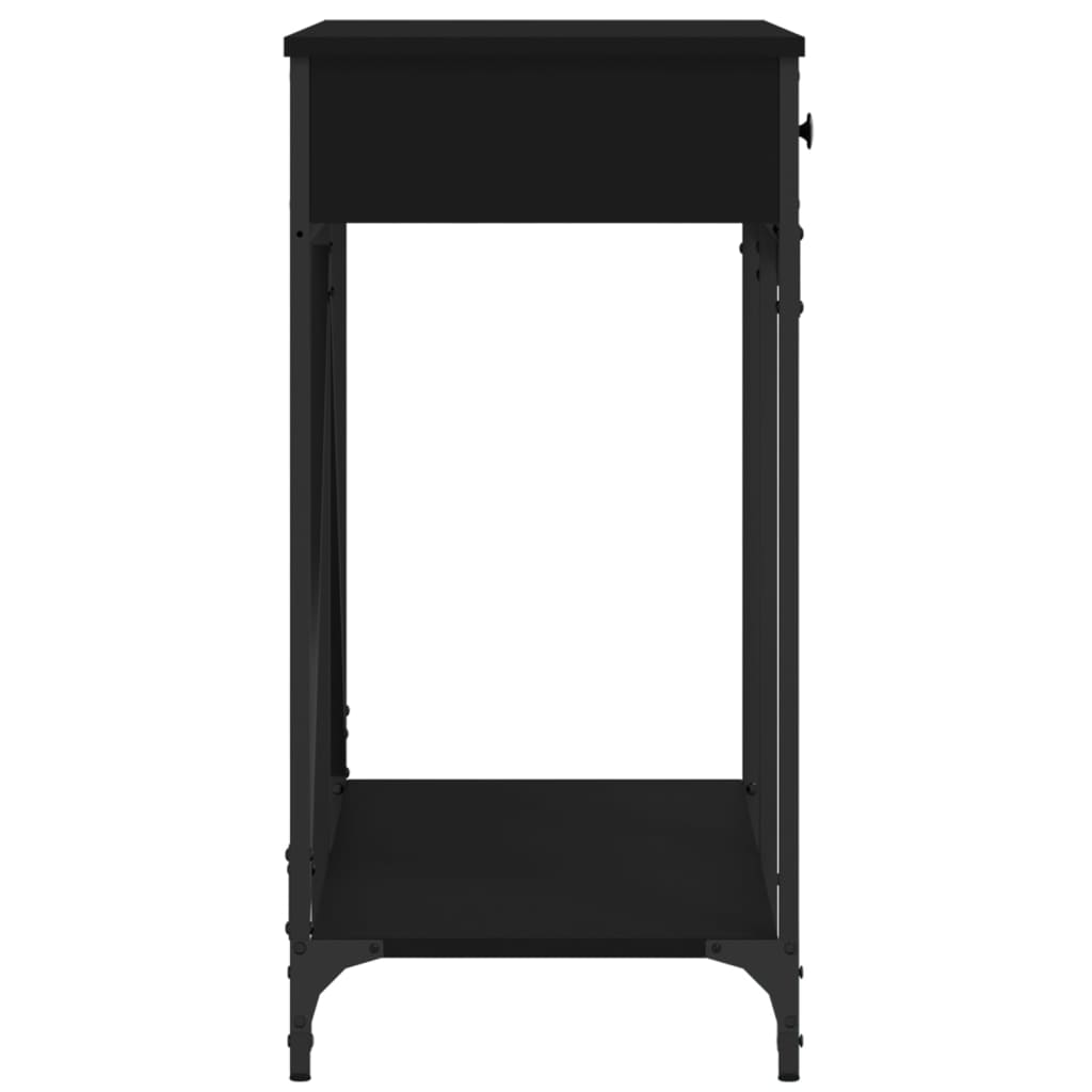 Black Engineered Wood Console Table - 100x39x78.5 cm