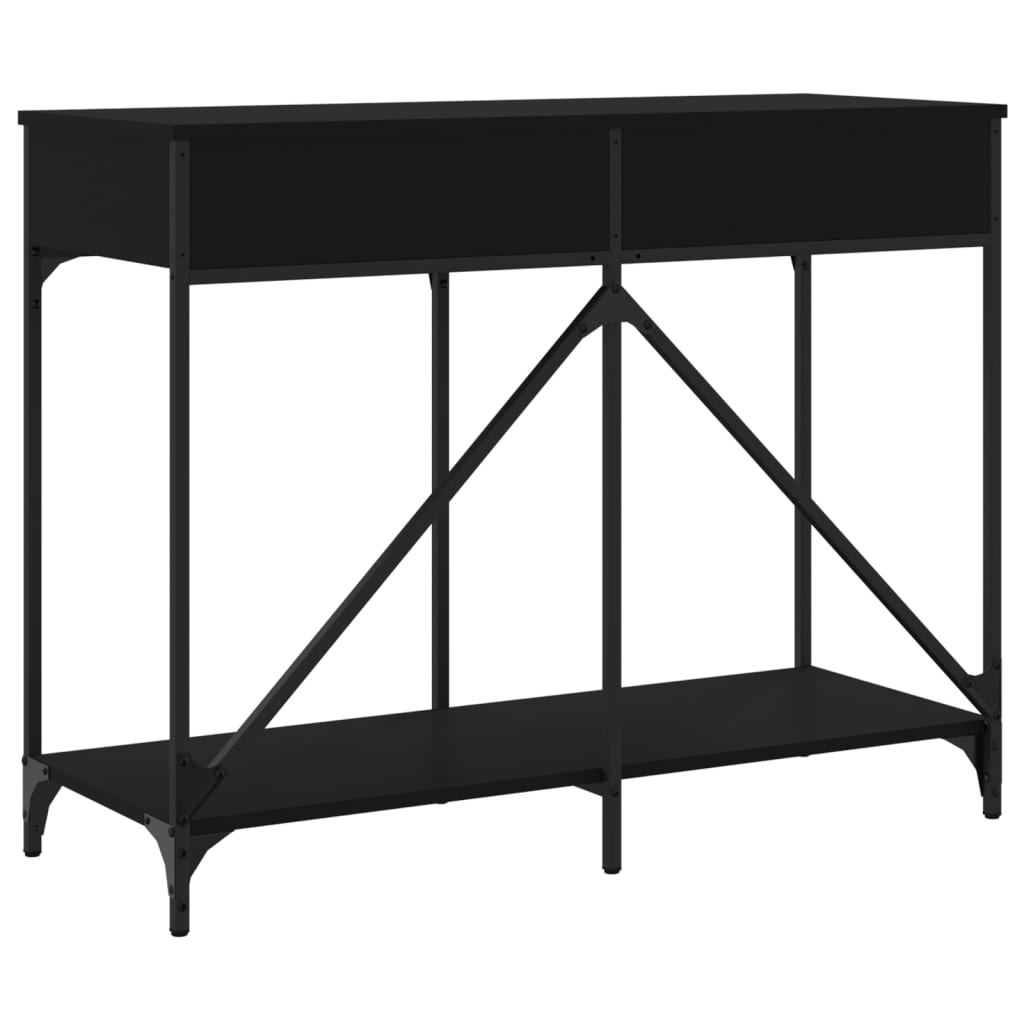 Black Engineered Wood Console Table - 100x39x78.5 cm