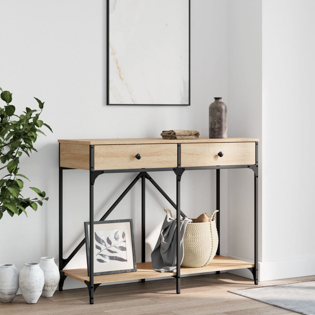 Sonoma Oak Console Table 100x39x78.5 cm - Engineered Wood