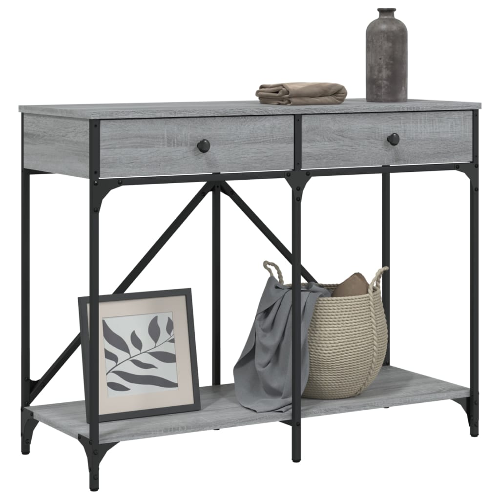 Sonoma Grey Console Table - 100x39x78.5 cm Engineered Wood