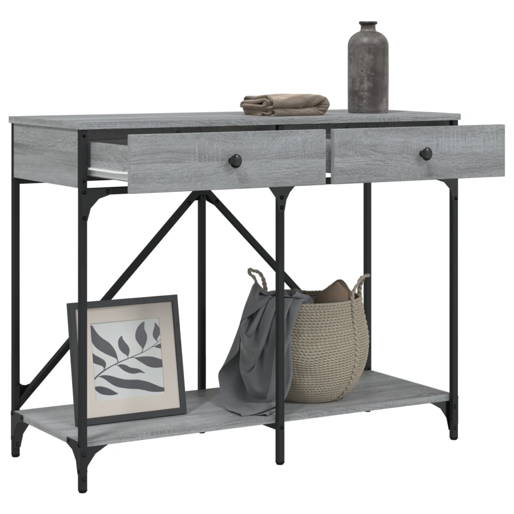 Sonoma Grey Console Table - 100x39x78.5 cm Engineered Wood