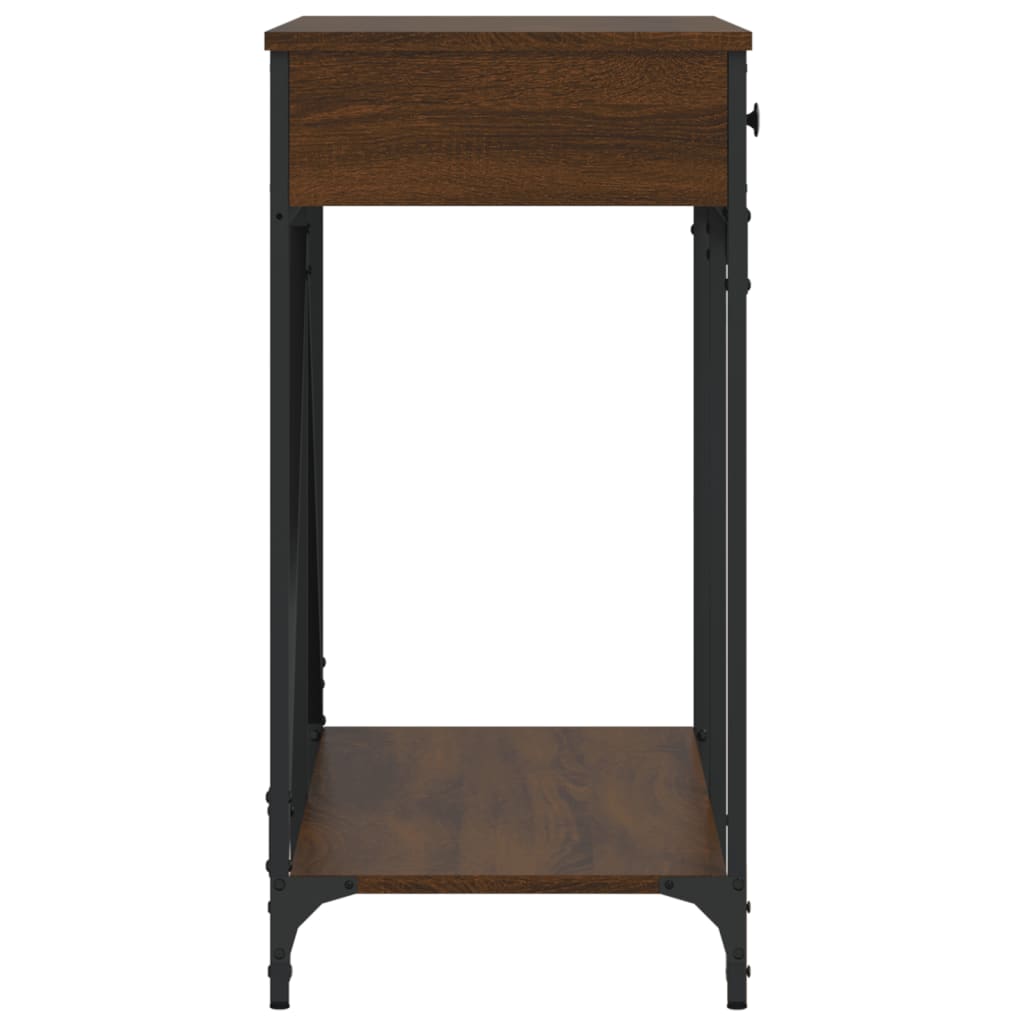 Brown Oak Console Table, 100x39x78.5 cm, Engineered Wood