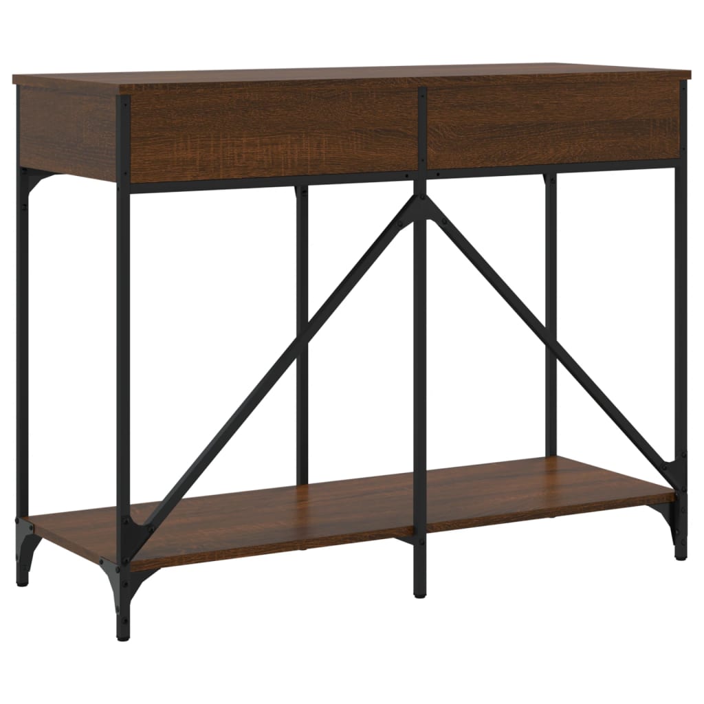 Brown Oak Console Table, 100x39x78.5 cm, Engineered Wood