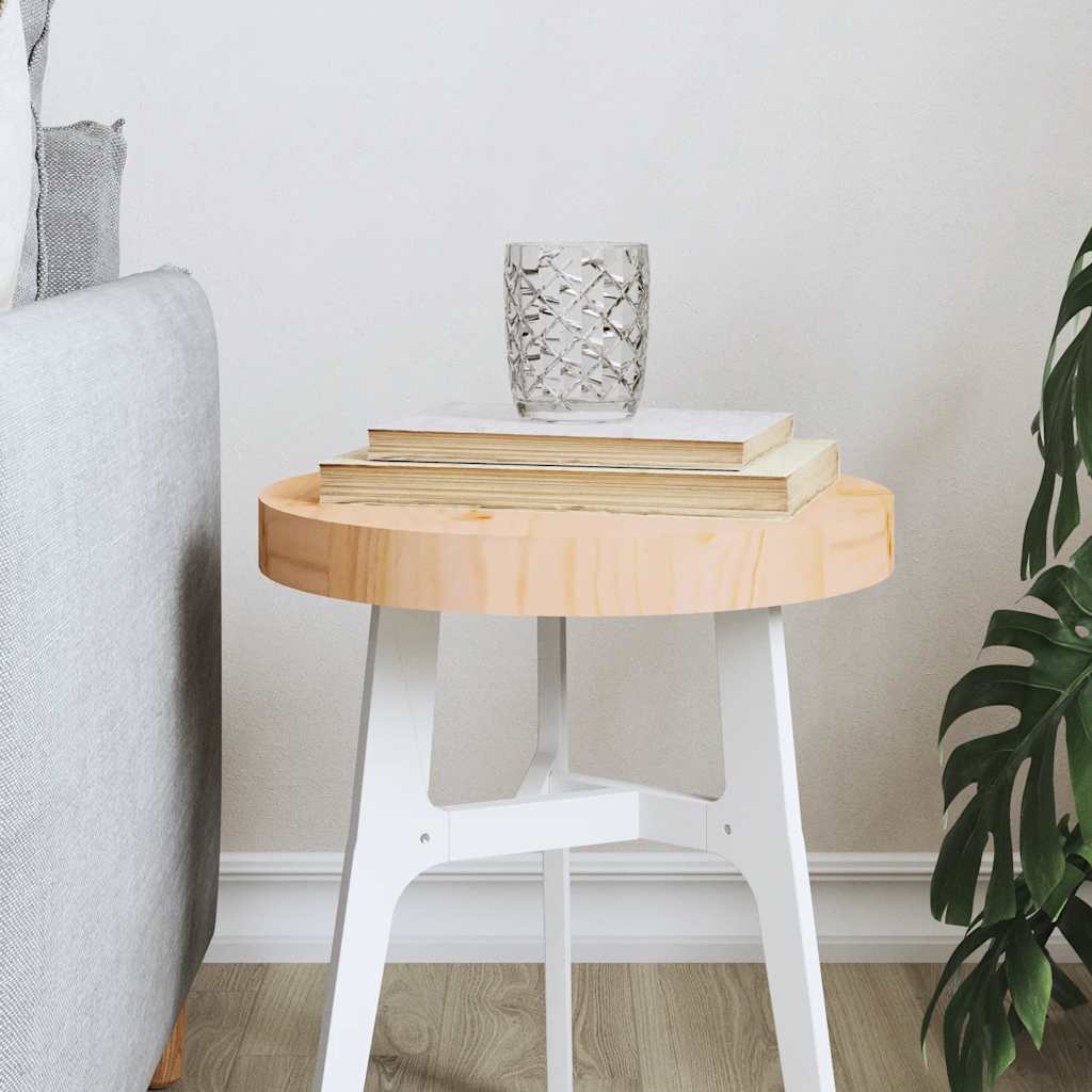 Round Solid Pine Wood Table Top Ø30x3 cm - Natural Finish