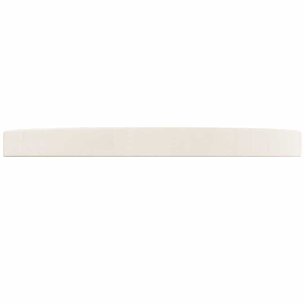 Round White Solid Wood Table Top Ø30x3 cm - Pine Finish