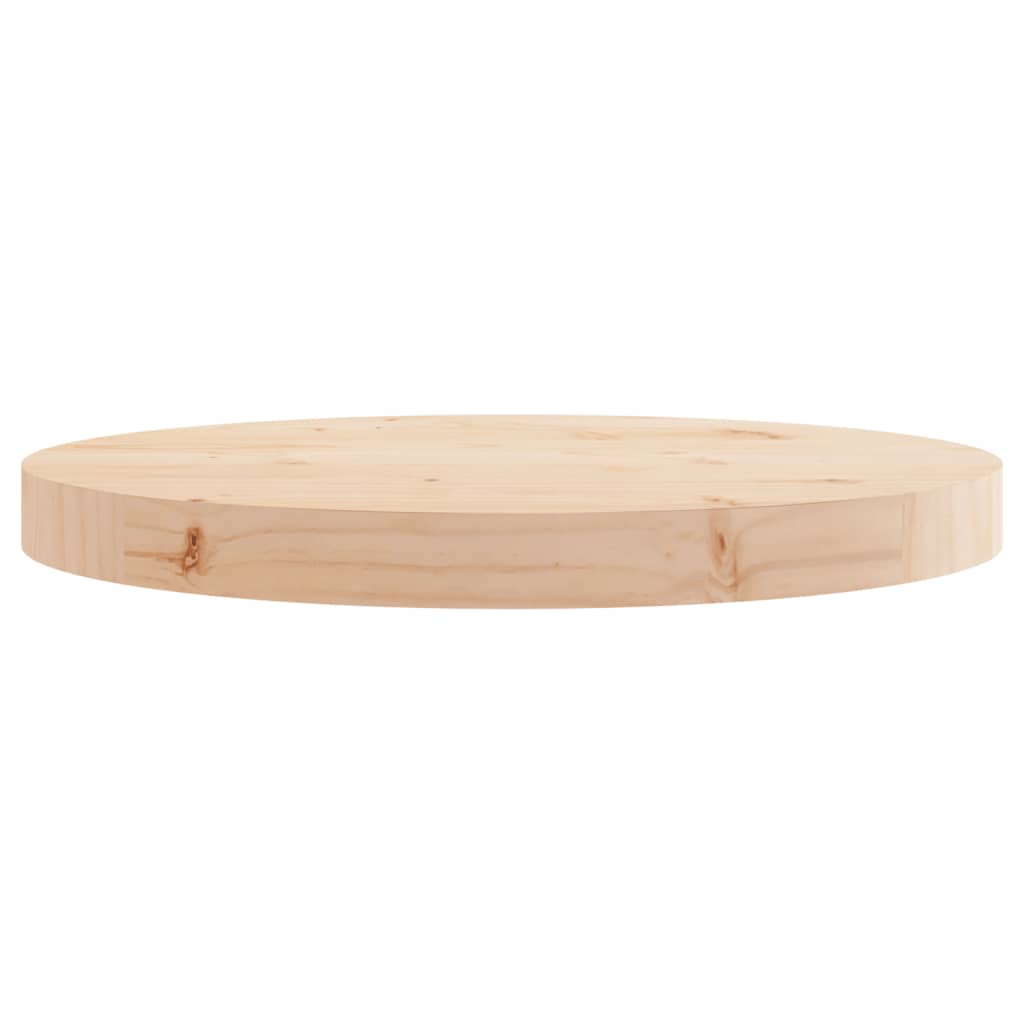Solid Pine Round Table Top Ø40x3 cm - Durable Wood Finish